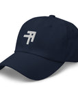 Embroidered navy cap left front