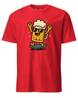 Happy Beer T-shirt fun design with smiling beer glass cartoon. Perfect for parties, festivals, or casual beer lovers. Unisex fit.