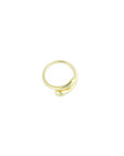 Adjustable gold-colored stainless steel ring, comfortable and customizable to fit any size by Brendoe, available at Designonearth
on a white backgroud