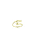 Adjustable gold stainless steel ring, comfortable and customizable to fit any size by Brendoe, available at Design On Earth