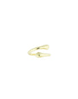 Adjustable gold stainless steel ring, comfortable and customizable to fit any size by Brendoe, available at Design On Earth