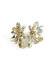 delicate earrings with sparkling blue crystals, perfect for a chic look
