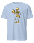 Bier Skelet T-shirt met stoere skelet en bier illustratie ideaal voor feestliefhebbers en Halloween stijl.