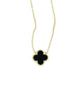 chic necklace with a black clover, ideal for a refined and timeless look