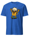 Close-up van lachend bierglas print schattige en grappige cartoon stijl met vrolijke uitstraling.