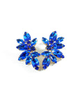 delicate earrings with sparkling blue crystals, perfect for a chic look
