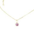 classic style necklace with brilliant, gold white 14 carat gold