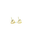 trendy line heart earring gold 925 sterling silver