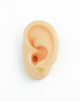 trendy line heart earrings gold 925 sterling silver