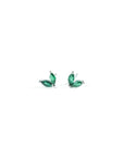 silver leaf earrings with zirconia, a combination of modern elegance and nature.