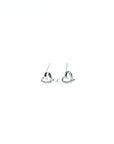 silver line heart earrings