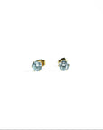 earrings with round zirconia stone