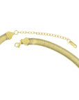 elegant gold necklace with a snake design, inspired by Egyptian art
