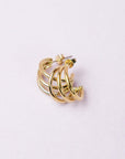 Trendy gold colored earrings by designonearth