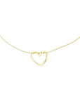 gold heart necklace with an elegant and timeless design, perfect to wear together or alone at design on earth