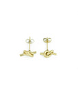 Modern gold barbed wire earrings, a bold and stylish