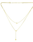 gold chain with three balls, front view