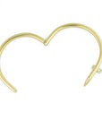 gold nail bracelet for women with rhinestones