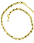 golden twisted necklace stylish for women and girls new