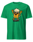 smiling beer glass print cute and funny cartoon style beer character with happy vibes.
