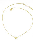 necklace with gold ball