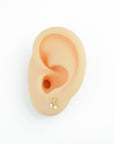 Trendy pearl fruity cherries earrings 925 silver