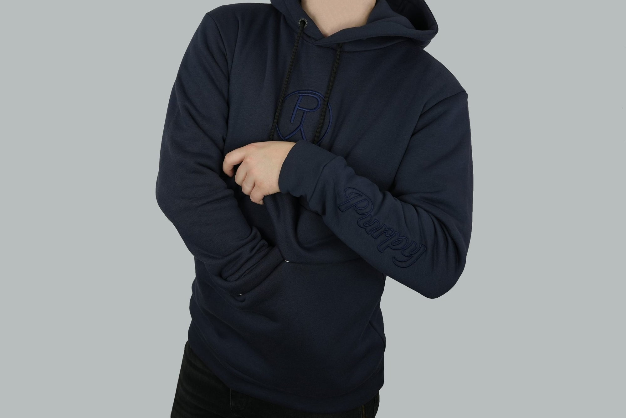 Purpy hoodie is a practical luxury with a spacious pocket, perfect for a comfortable and elegant look.