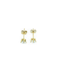 round zirconia gold earrings, ideal for festive occasions