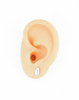 silver earrings in a subtle drop shape, suitable for any outfit.