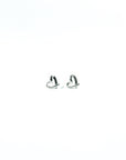 line heart earrings in silver, ideal for an elegant and refined look