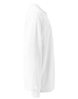 Unisex Organic Cotton Sweatshirt in White Minimalist Streetwear Look