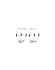 elegant silver three arches earrings of stainless steel