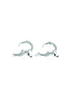 timeless silver earring with a subtle diamond shaped ring