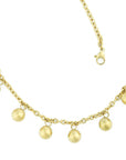 trendy necklace with balls gold colored 18k gold plated modern and elegant design on earth