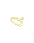 Trendy spiral ring 18K gold plated
on white backgroud
