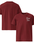 shirt in burgundy color in cotton for man and woman