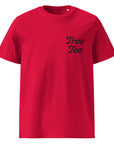 t-shirt red cotton unisex top for men and woman