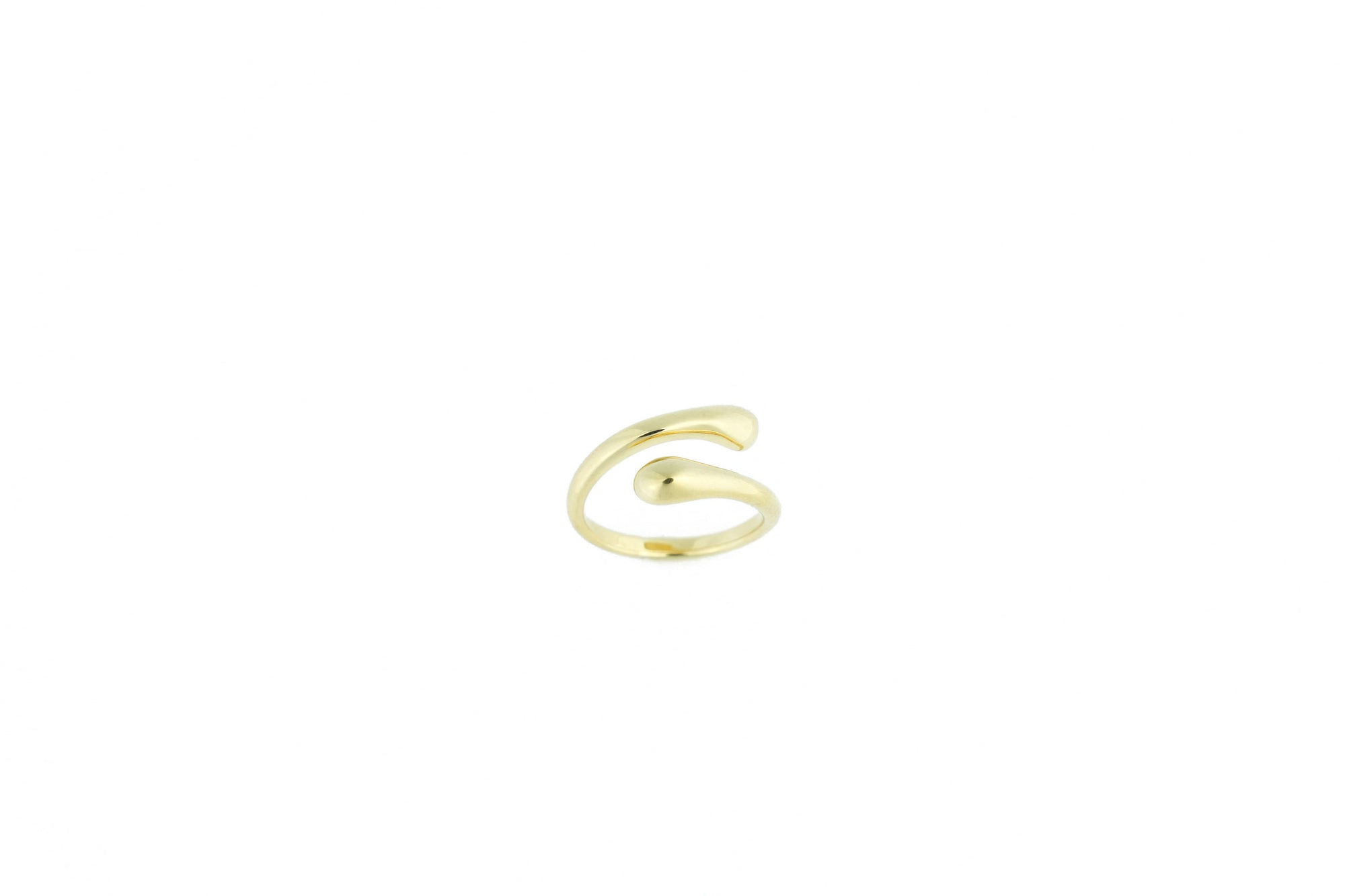 Adjustable gold stainless steel ring, comfortable and customizable to fit any size by Brendoe, available at Design On Earth
