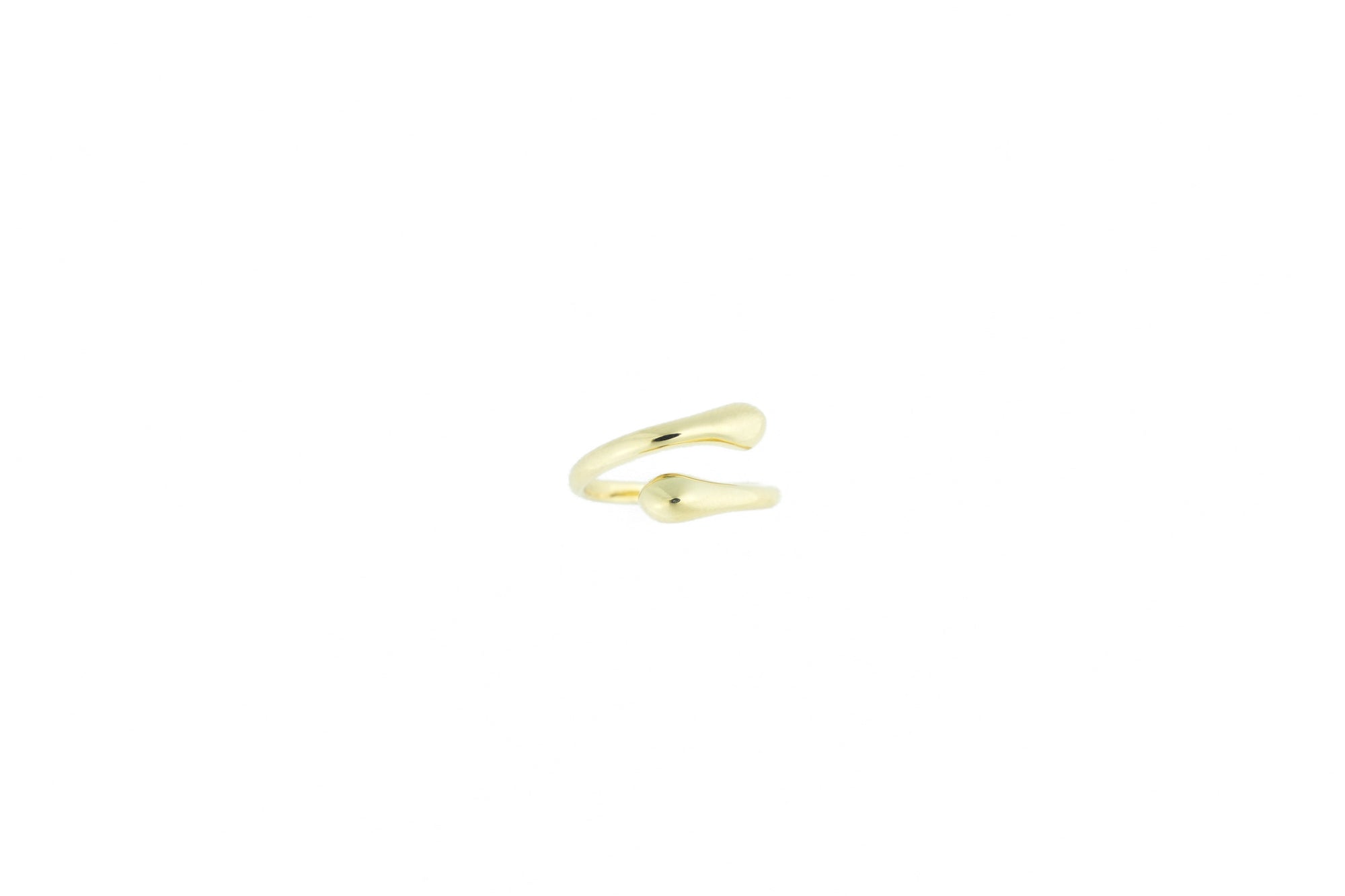 Adjustable gold stainless steel ring, comfortable and customizable to fit any size by Brendoe, available at Design On Earth
