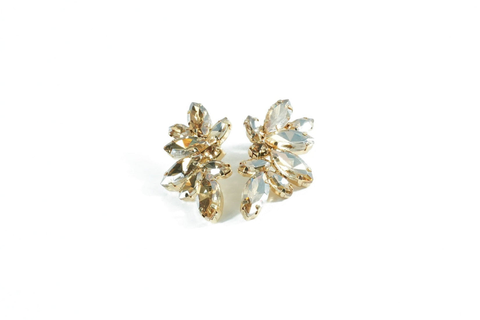 delicate earrings with sparkling blue crystals, perfect for a chic look