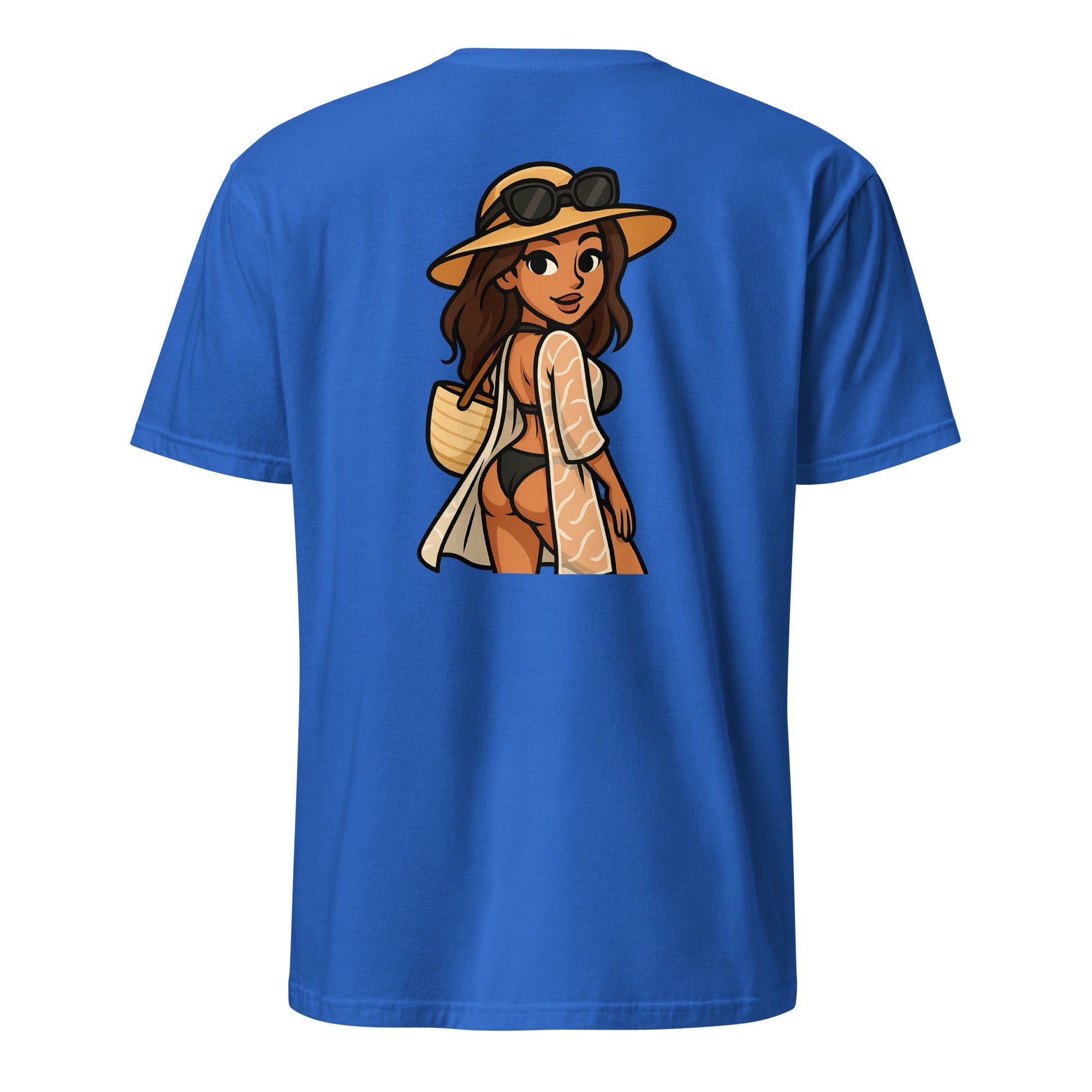 bikini vrouw print kleurrijk en gedurfd ontwerp in cartoon stijl. Ideaal voor strand en zomer liefhebbers.