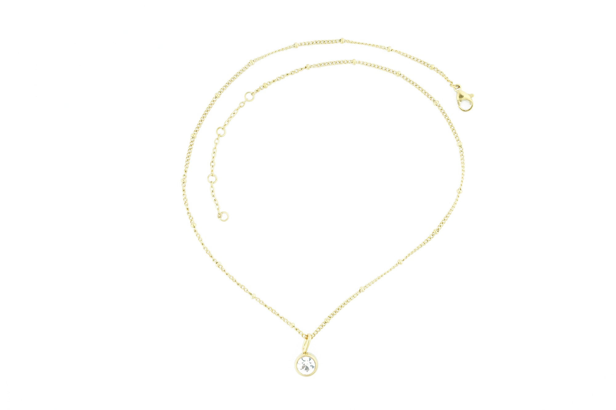 trendy nice necklace classic style necklace with brilliant 14 carat gold plated