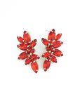 elegant earrings with red crystals, suitable for both casual and formal occasions