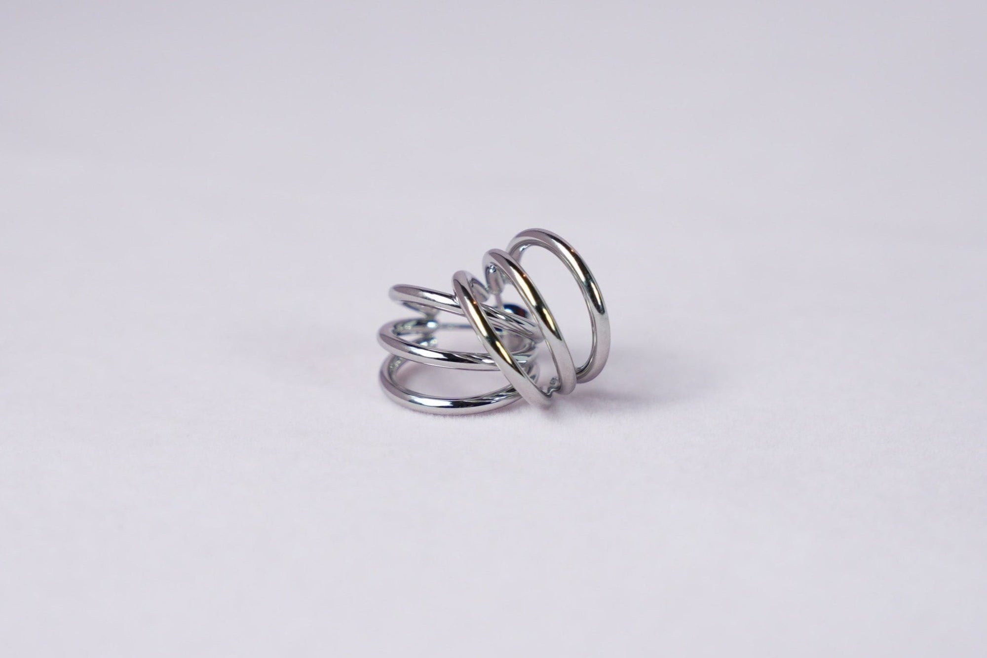 trendy silver colored earrings detail from Design On Earth
