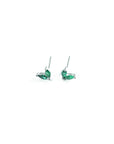 elegant silver earrings with zirconia stones for a perfect refined look. design on earth