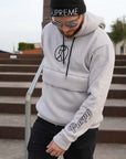 Purpy hoodie grey very comfortable hoodie worn by model