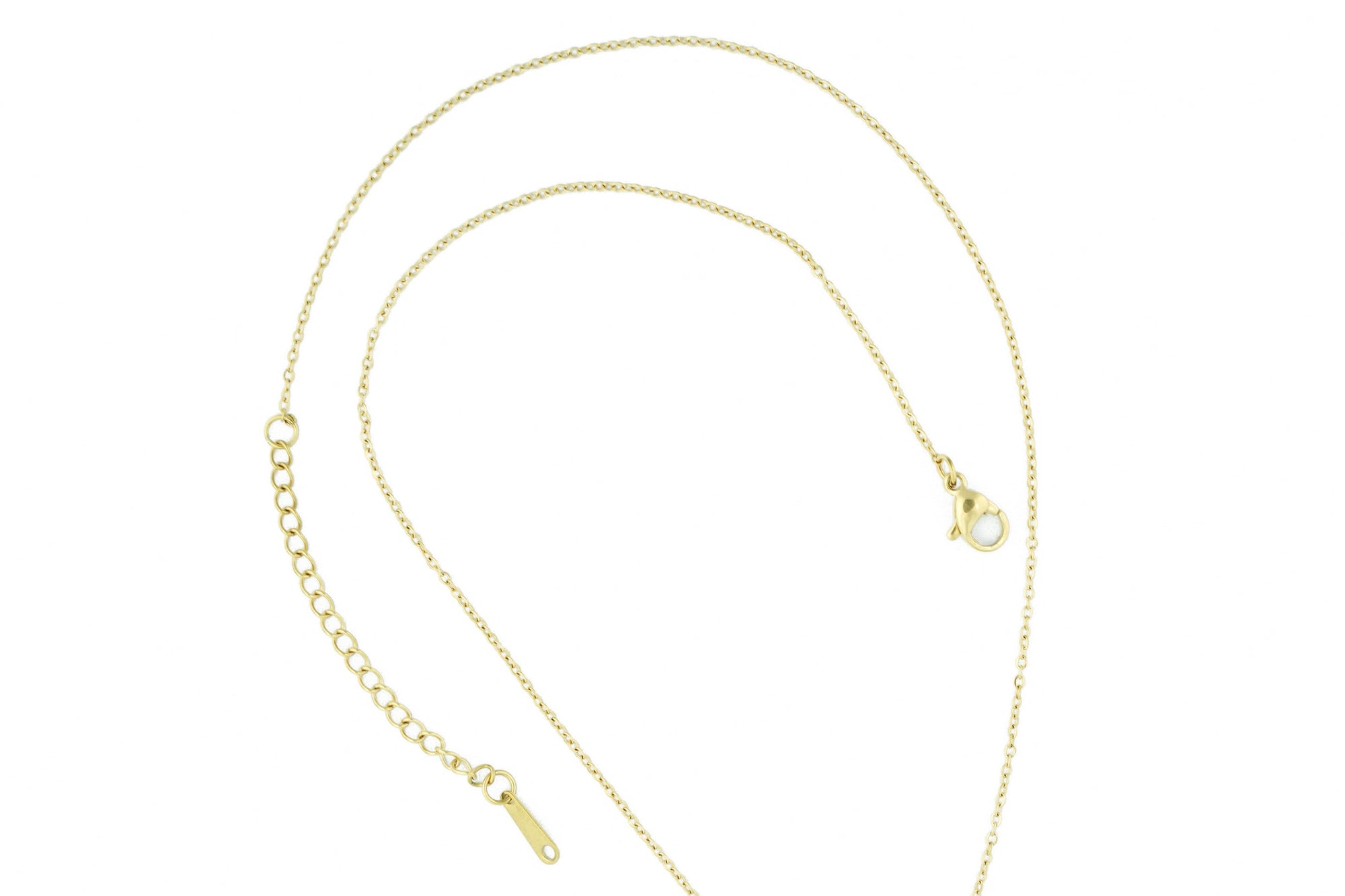necklace with drop shaped pendant