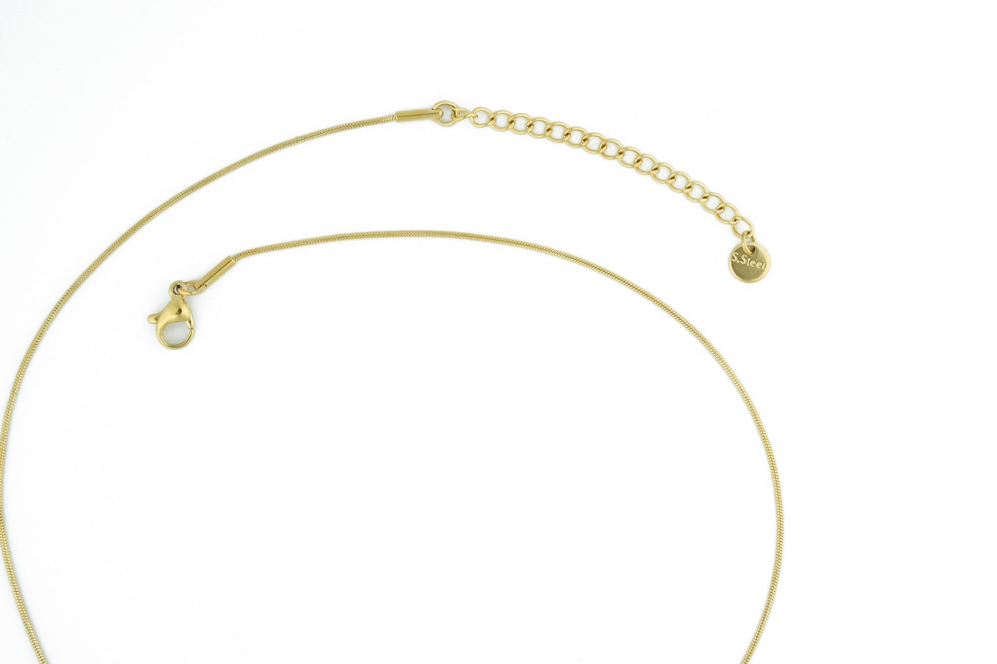 necklace with gold ball stainless steel