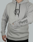 Hoodie from Purpy in gray color and very comfortable to wear and timeless