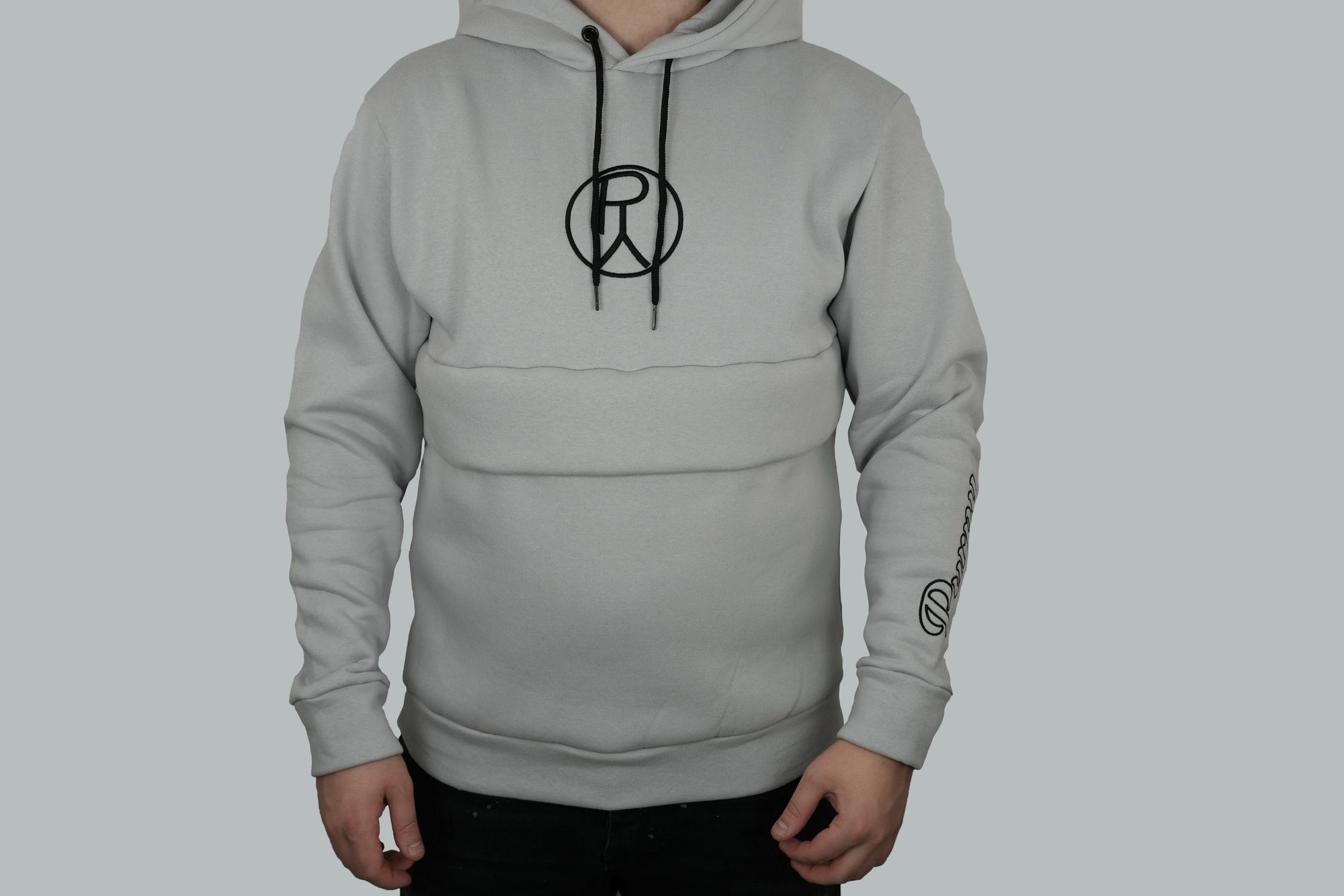 Purpy hoodie in neutral gray tone, ideal for a modern and casual style